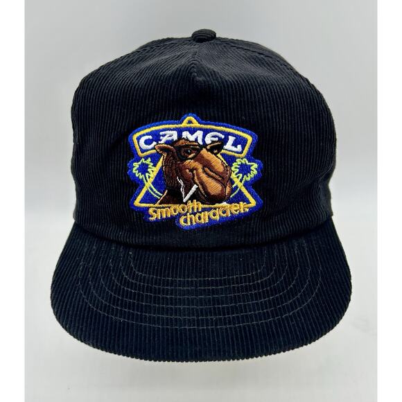 Camel Other - Vintage Joe Camel Cigarette Smooth Character Corduroy Snapback Cap Hat Taiwan